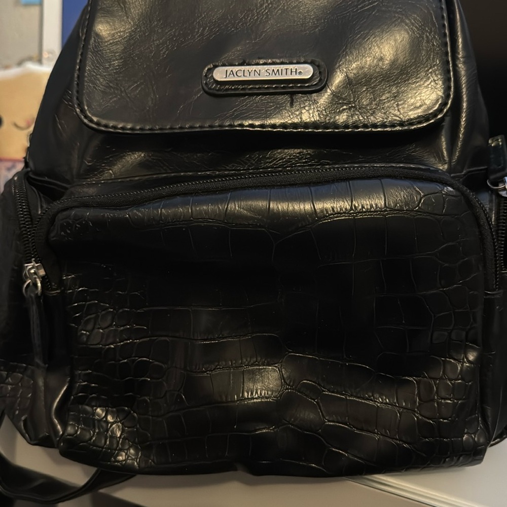 Black backpack- hardly used